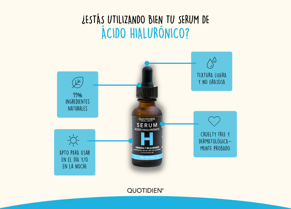 ¿Estás utilizando bien tu serum de ácido hialurónico?