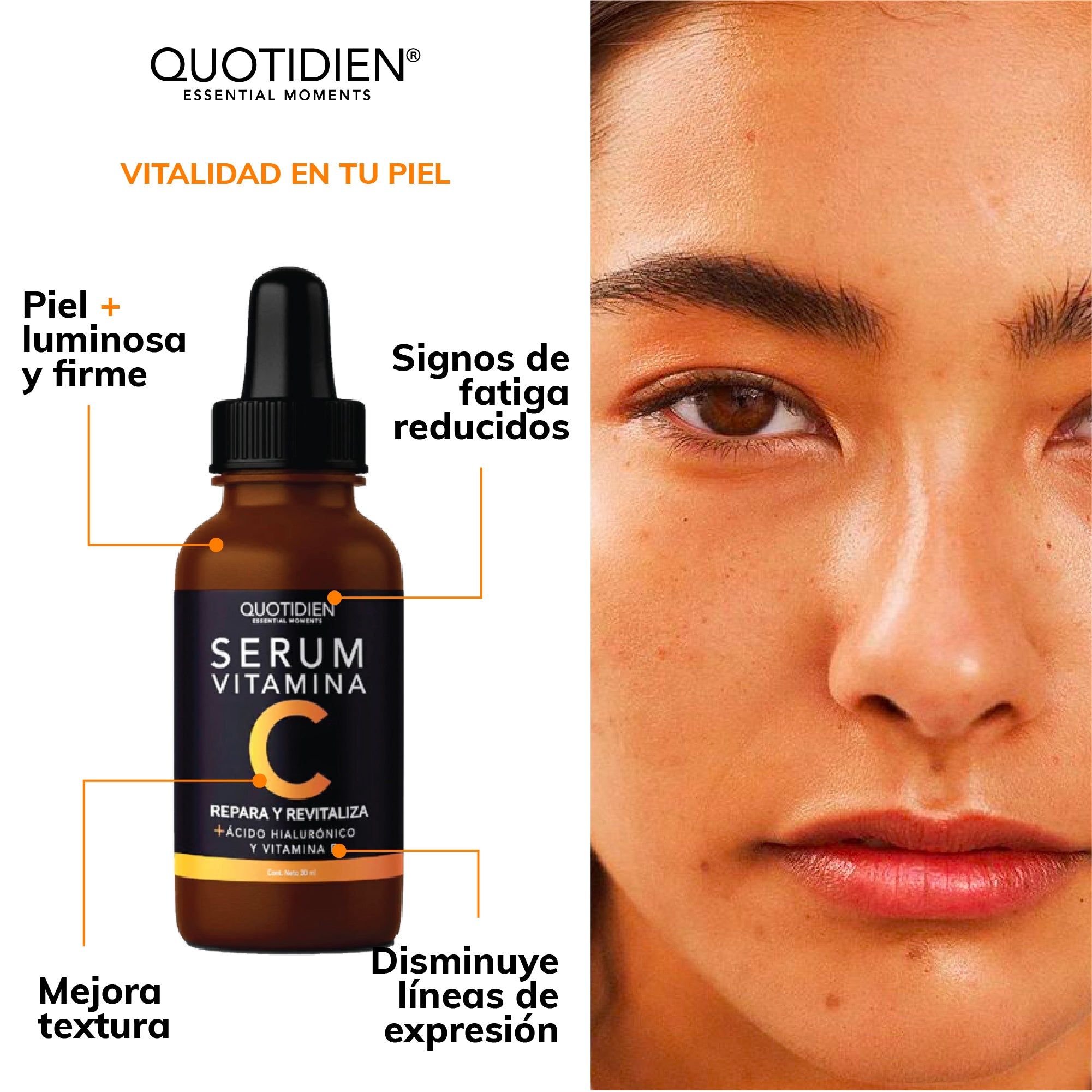 Kit Piel Radiante (51% OFF) - Limpiador Facial + Tónico Facial + Serum de Vitamina C + Serum de Niacinamida + Serum de Ácido Hialurónico