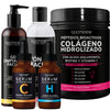 Kit Cuidado Integral (37% OFF): 1 Limpiador Facial 235 ml + 1 Tónico Facial 350 ml + 1 Serum Vit C 30ml + 1 Serum Ácido H 30ml + 1 Colágeno Hidrolizado 500g