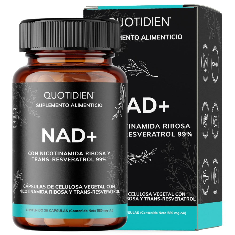 NAD+ | Nicotinamida Ribosa + Trans-Resveratrol 99% - 30 cápsulas