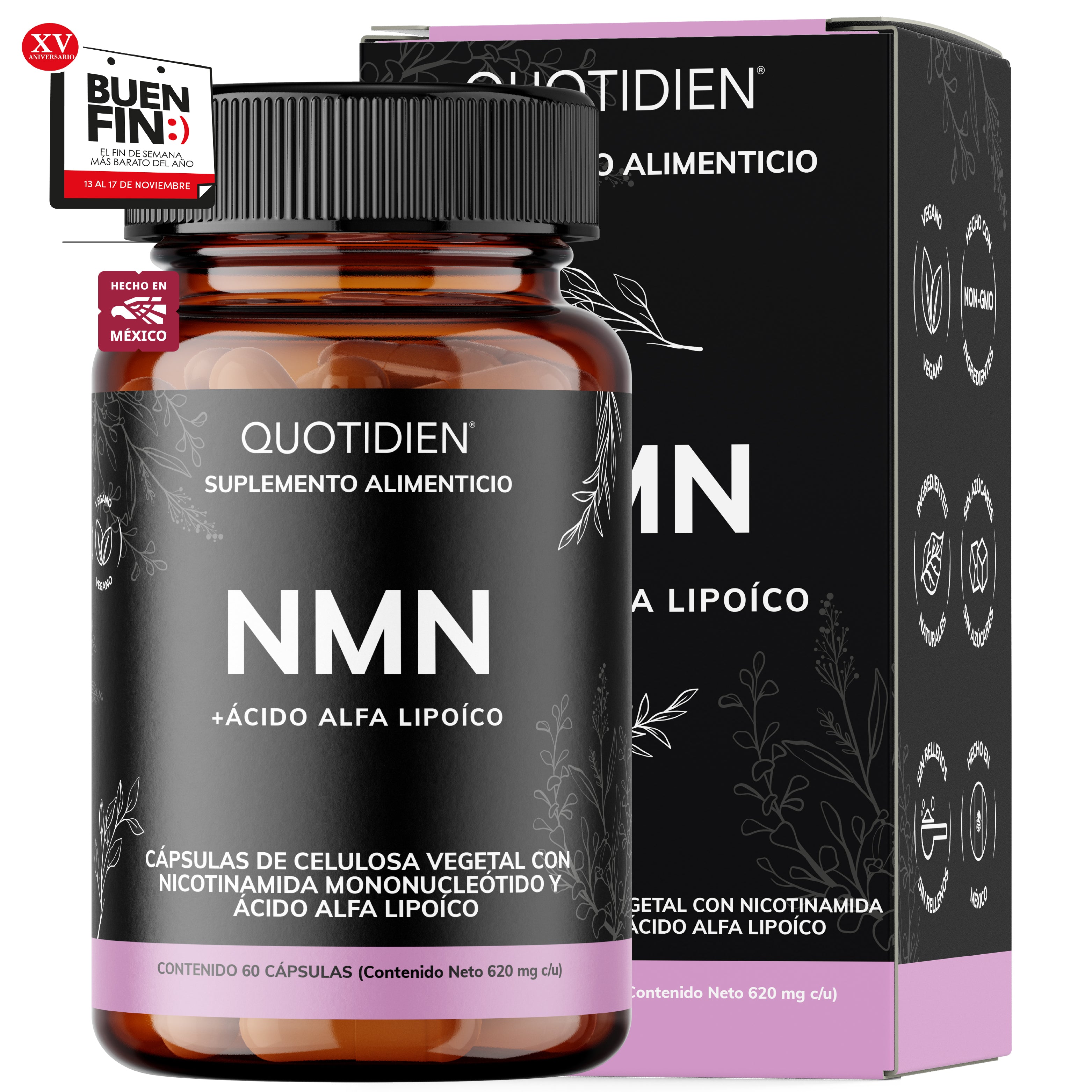 NMN + Ácido Alfa Lipoico - 60 Cápsulas