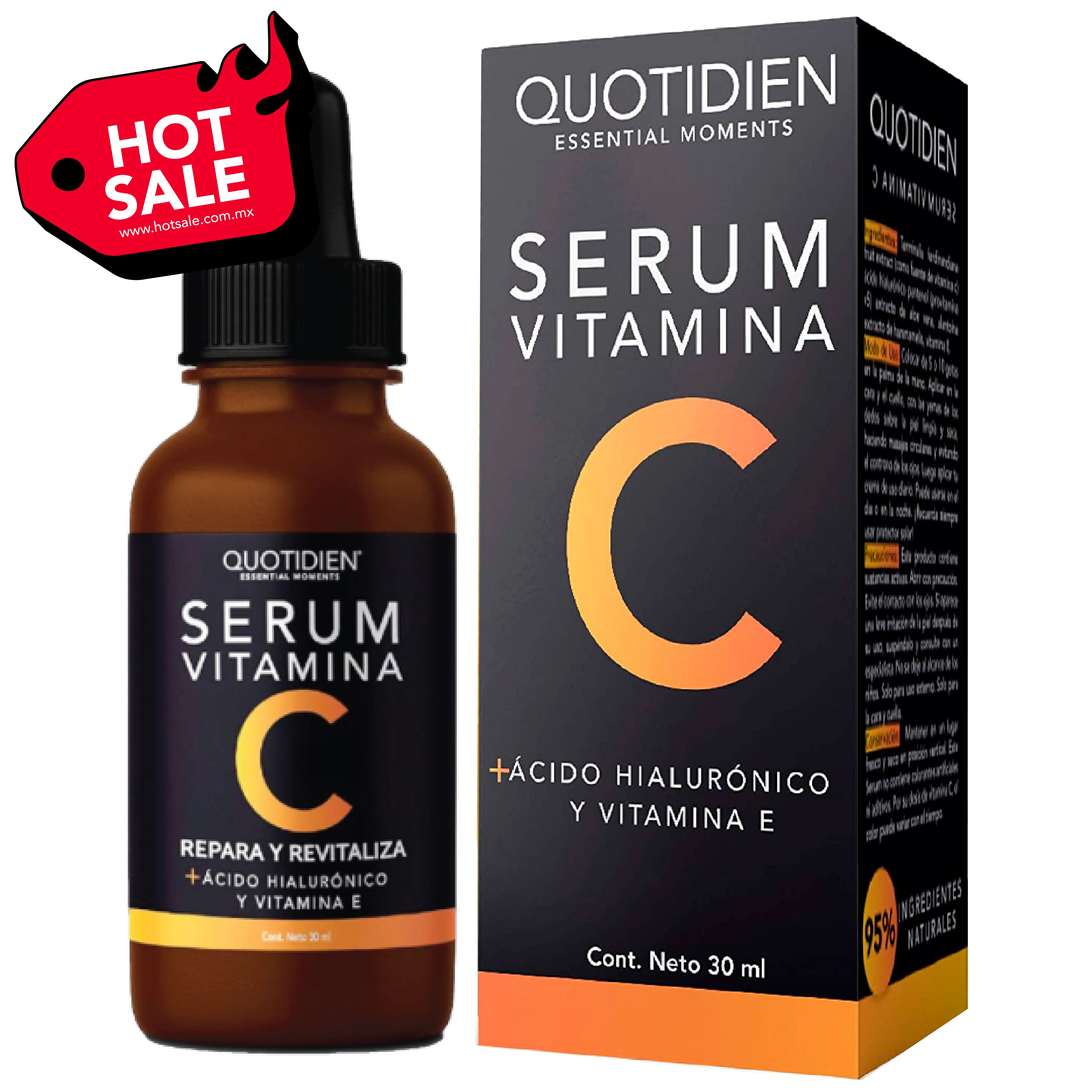 Serum Vitamina C 30ml con Ácido Hialurónico y Vitamina E · Quotidien