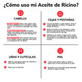 Aceite de Ricino Certificado Orgánico por OTCO - Prensado en Frío, Sin Hexanos - 100% Puro -  50ml